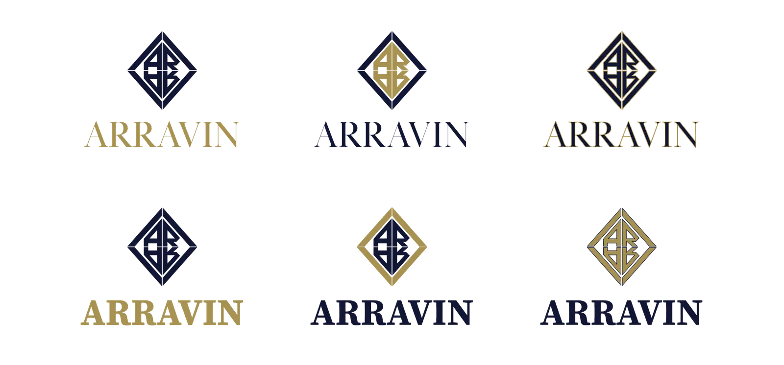 Arravin logo variations