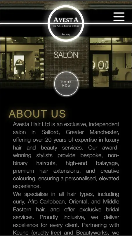 Avesta salon website